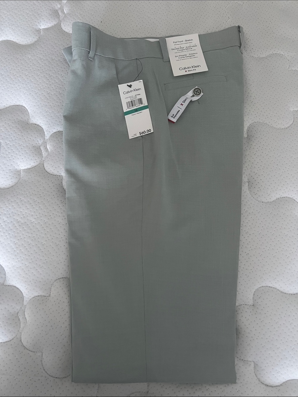 Kids Calvin Klein Sage Green Dress Pants